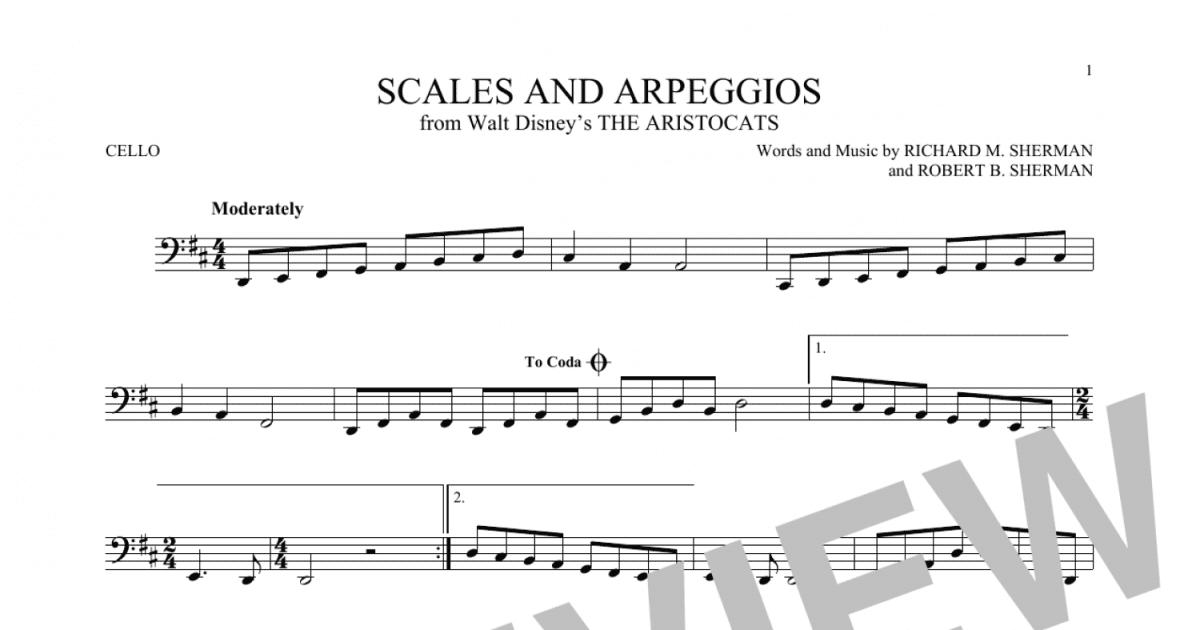 Scales And Arpeggios (Cello Solo) - Print Sheet Music Now