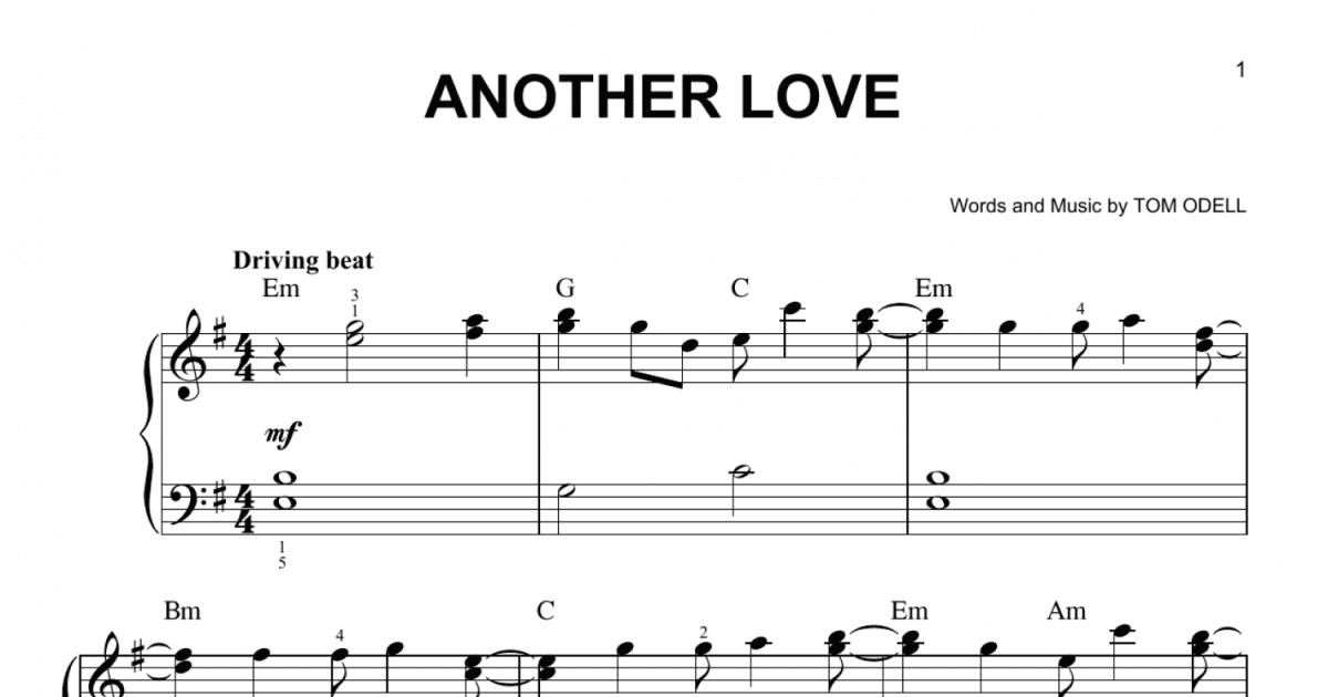 Another love – Tom Odell Sheet music for Piano, Vocals, Violin, Cello  (Piano-Voice)