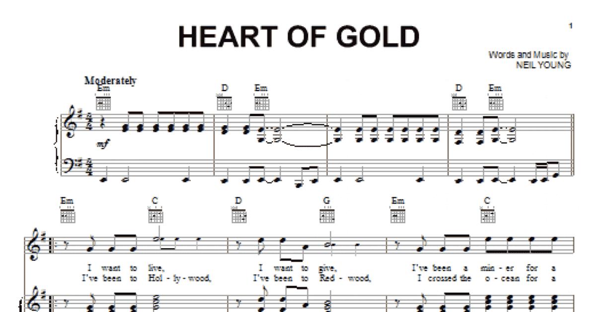 Heart Of Gold (Piano, Vocal & Guitar Chords (Right-Hand Melody))