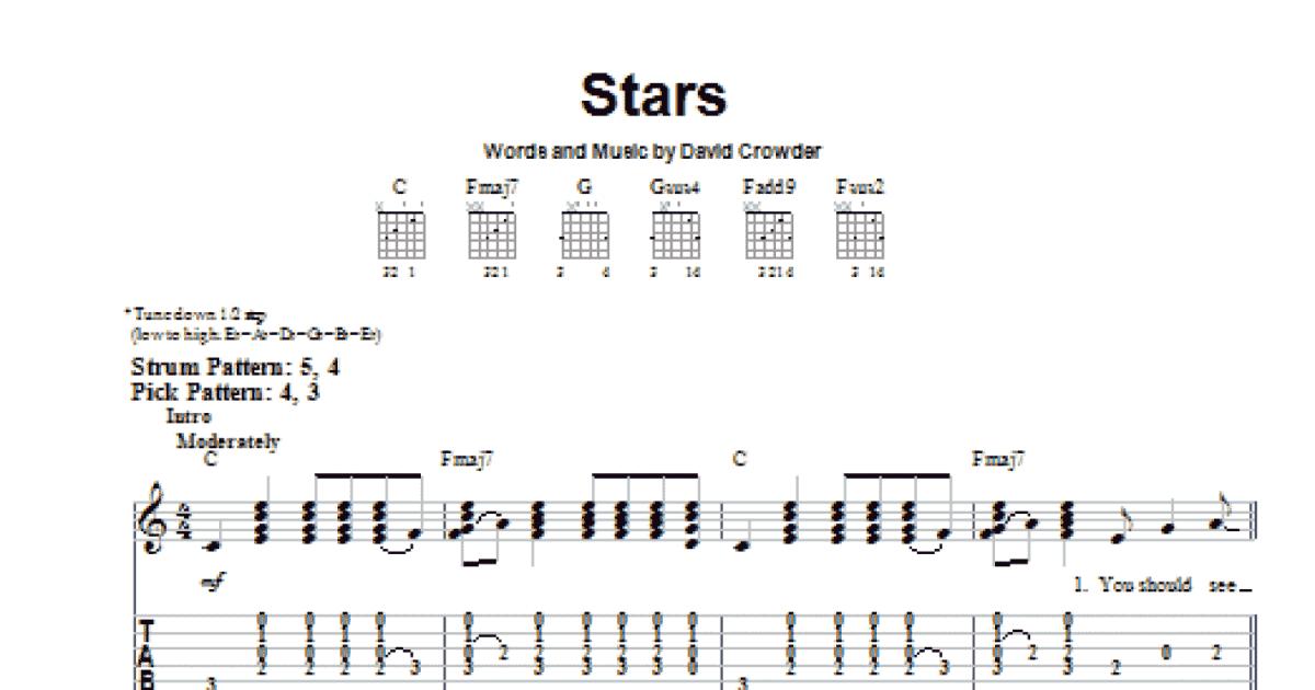 Stars (Easy Guitar Tab) - Print Sheet Music Now