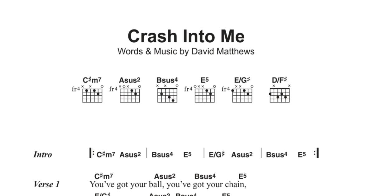 Crash Sheet Music | The Primitives | Guitar Chords/Lyrics