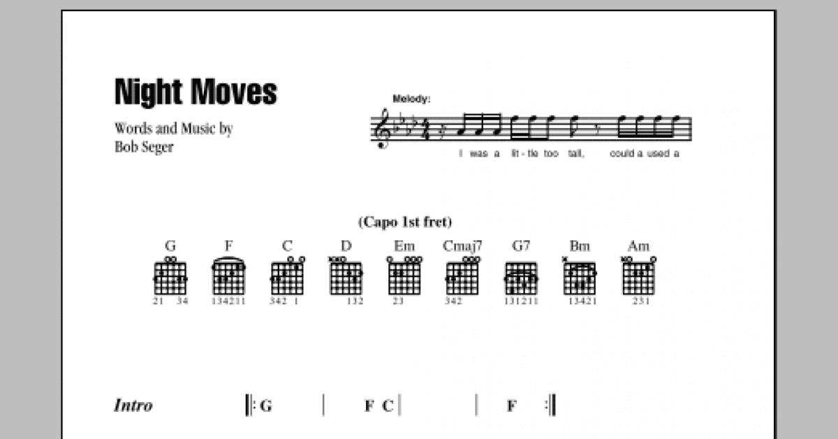 bob seger night moves guitar chords