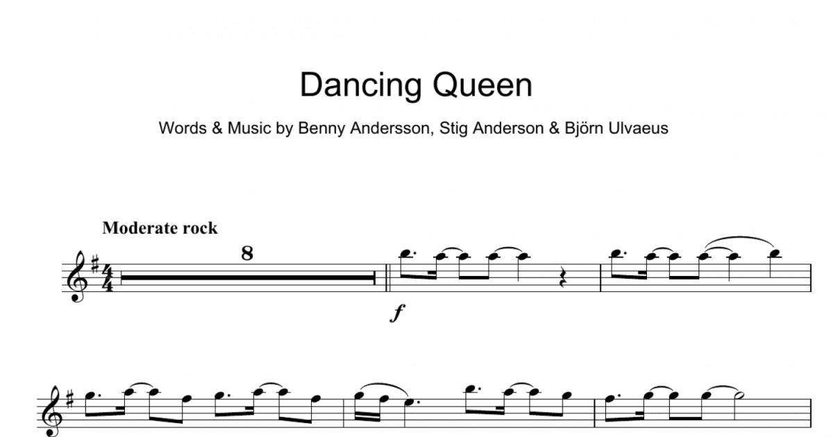 ABBA Dancing Queen - Tenor Saxophone Sheet Music (Tenor Saxophone Solo)  in C Major - Download & Print - SKU: MN0104502
