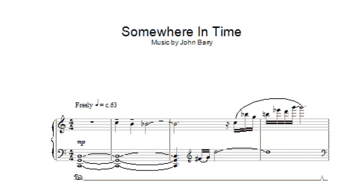 Somewhere In Time Piano Solo Print Sheet Music Now 2151