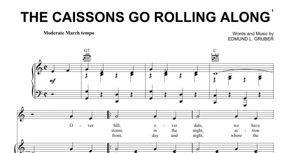 The Caissons Go Rolling Along (Piano, Vocal & Guitar Chords (Right-Hand ...