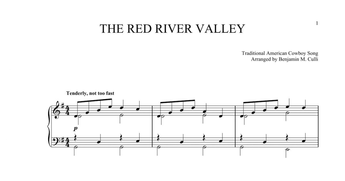 Traditional American Cowboy So 'The Red River Valley' Sheet Music & Chords