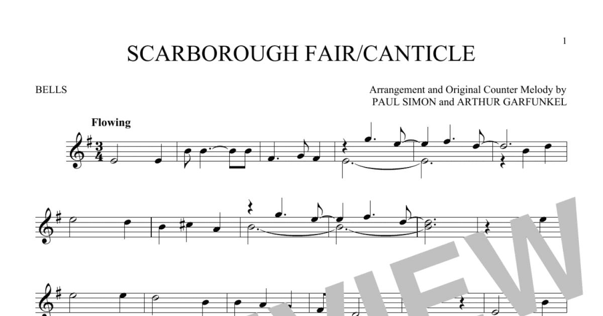 Scarborough Fair Canticle Sheet music for Piano, Tenor, Guitar