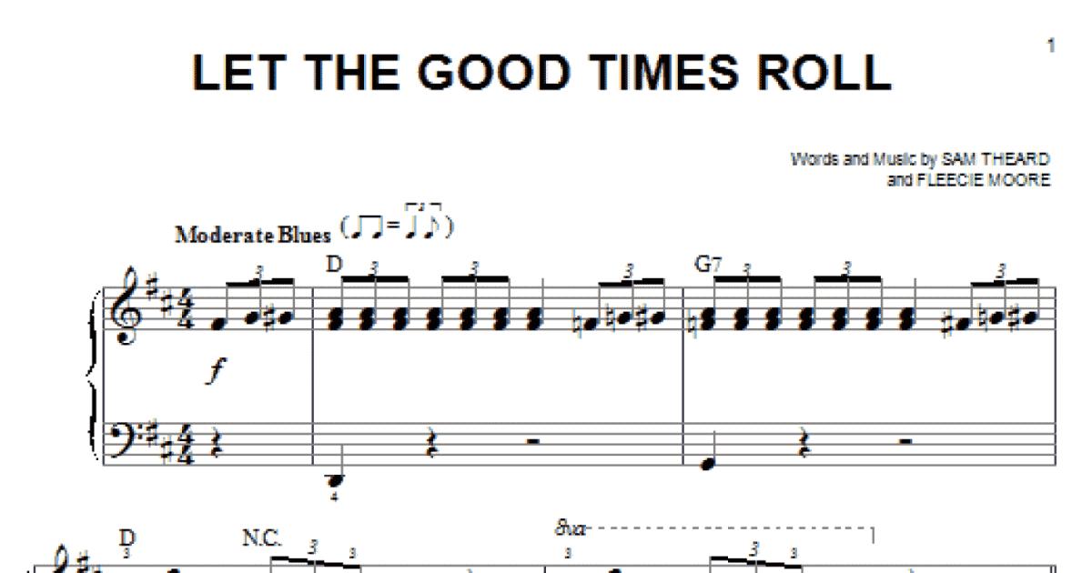 Let The Good Times Roll (Easy Piano) - Print Sheet Music Now