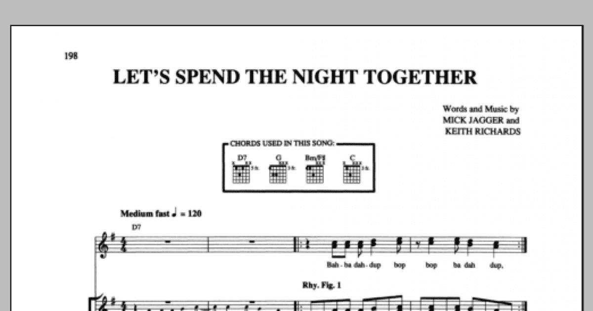 LET'S SPEND THE NIGHT TOGETHER Piano Sheet music
