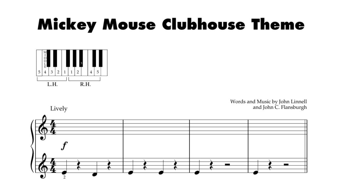 Christina Mickey Mouse Clubhouse Theme Sheet Music (Piano Solo) in Ab  Major - Download & Print - SKU: MN0197866