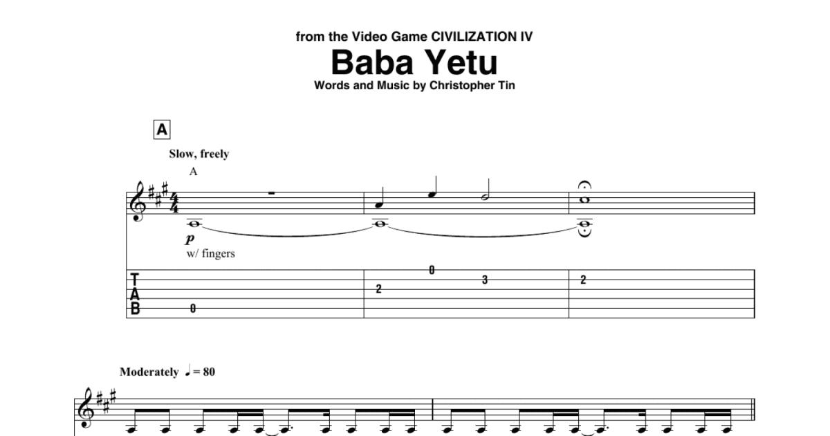 Baba Yetu (From The Video Game Civilization Iv) - Choral Satb