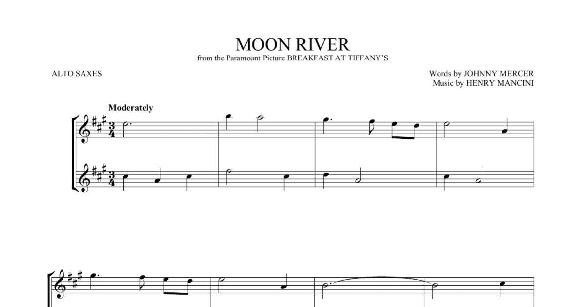 Moon River (Alto Sax Duet) - Print Sheet Music Now