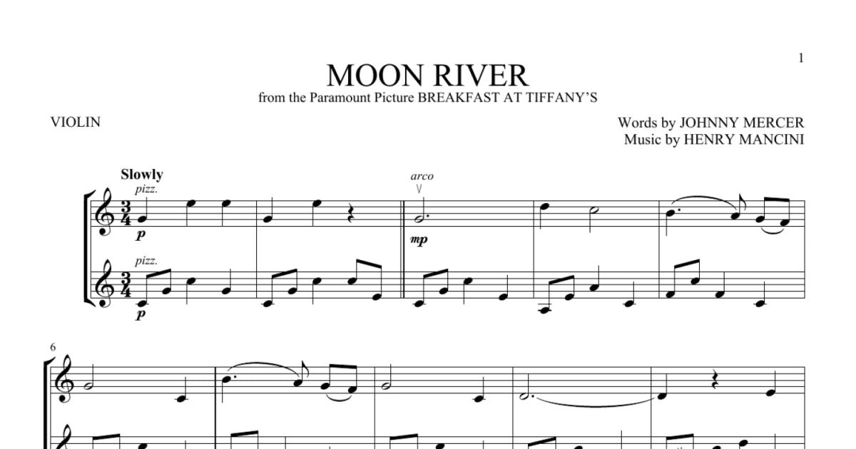 Moon River (Violin Duet) - Print Sheet Music Now