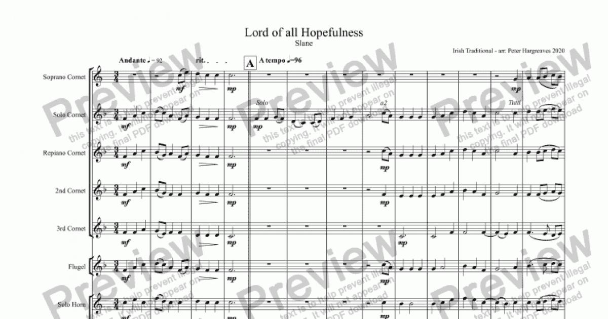 Lord of all Hopefulness - Download Sheet Music PDF file