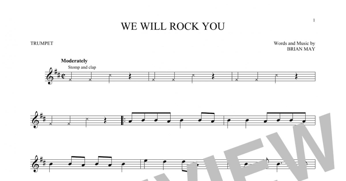 We Will Rock You (Соло на трубе) - РаспечататьWe Will Rock You (Соло на трубе) - Распечатать  