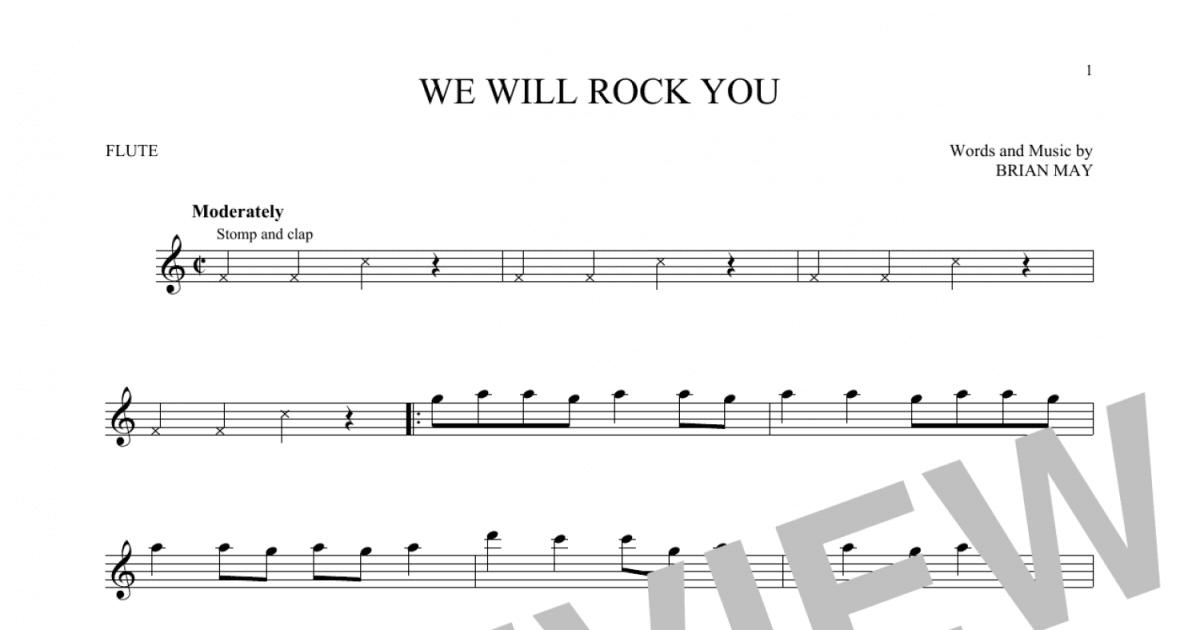 We Will Rock You (Fløjtesolo) - TrykWe Will Rock You (Fløjtesolo) - Tryk  