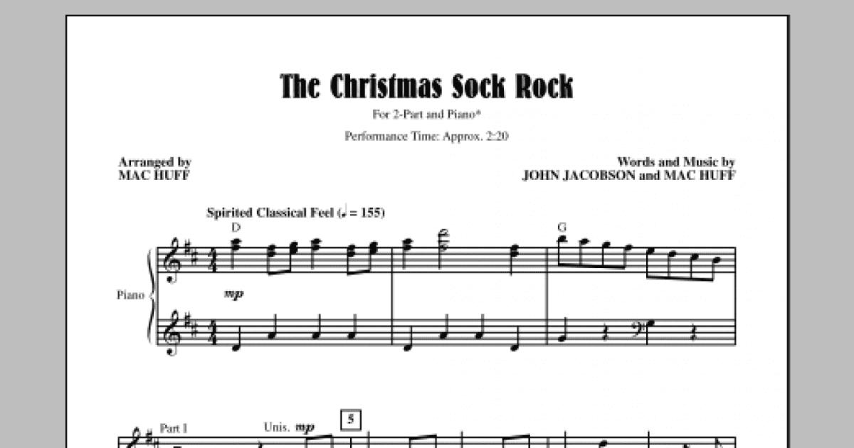 The Christmas Sock Rock (2Part Choir) Print Sheet Music Now