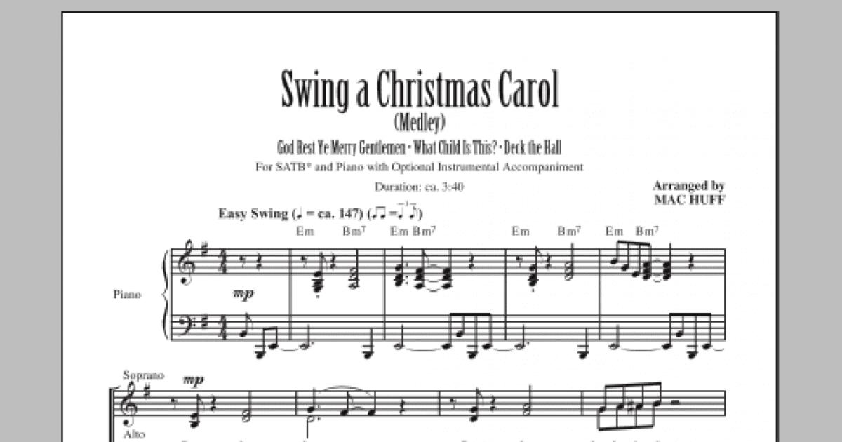 Swing A Christmas Carol Medley Satb Choir Print Sheet Music Now