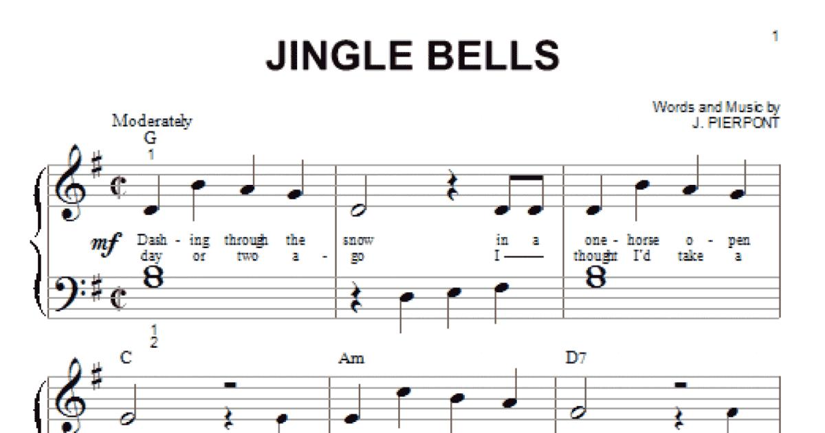 Jingle Bells  Easy piano sheet music - Galaxy Music Notes