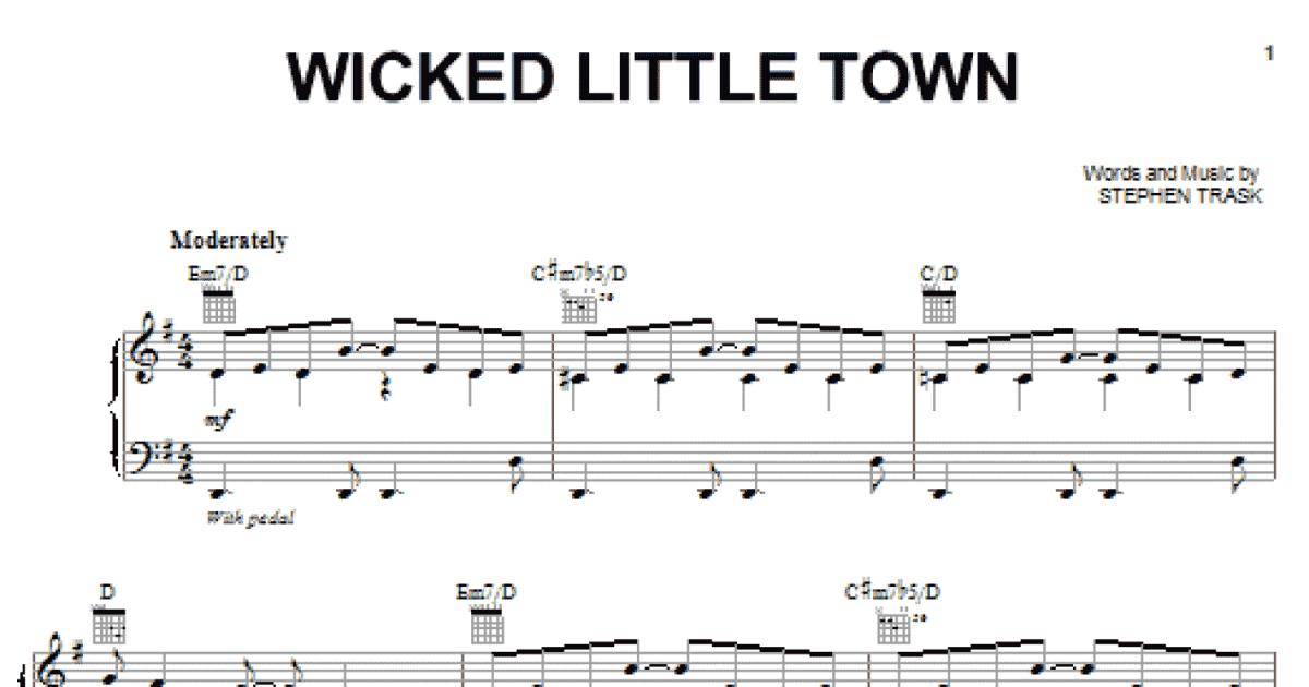 Wicked Little Town Piano Vocal Guitar Chords Right Hand Melody