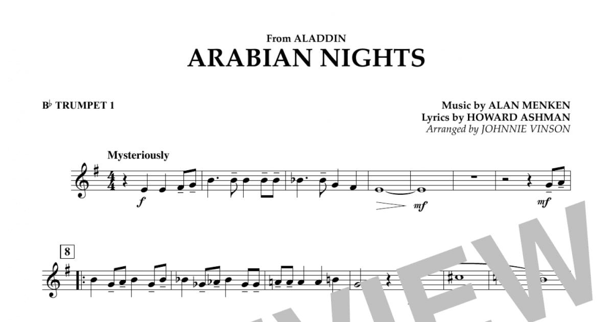 Arabian Nights (from Disney's Aladdin) (arr. Johnnie Vinson) - Bb ...