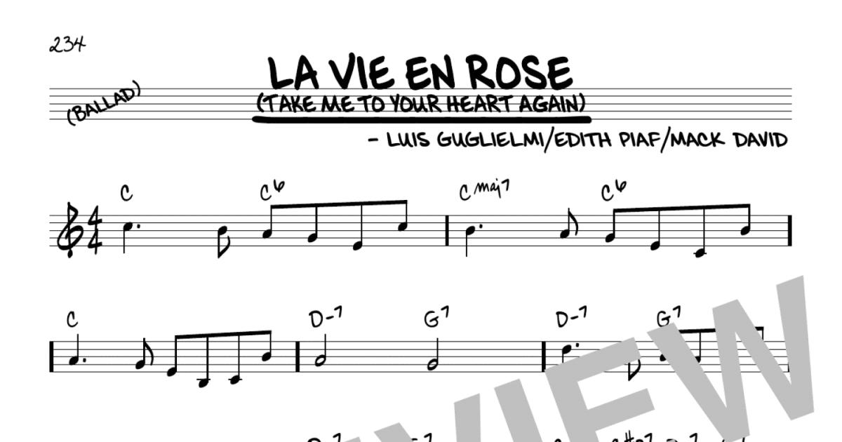 La Vie en Rose (Bb Realbook – Play Along – Backing Track)