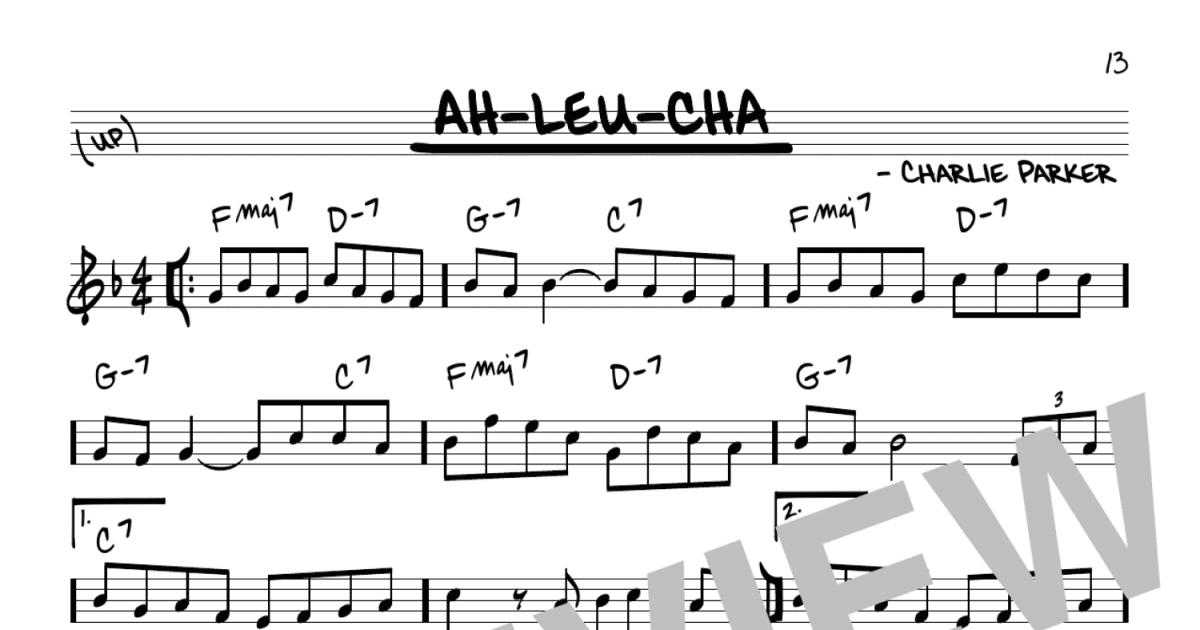 Ah Leu Cha Real Book Melody Chords Print Sheet Music Now