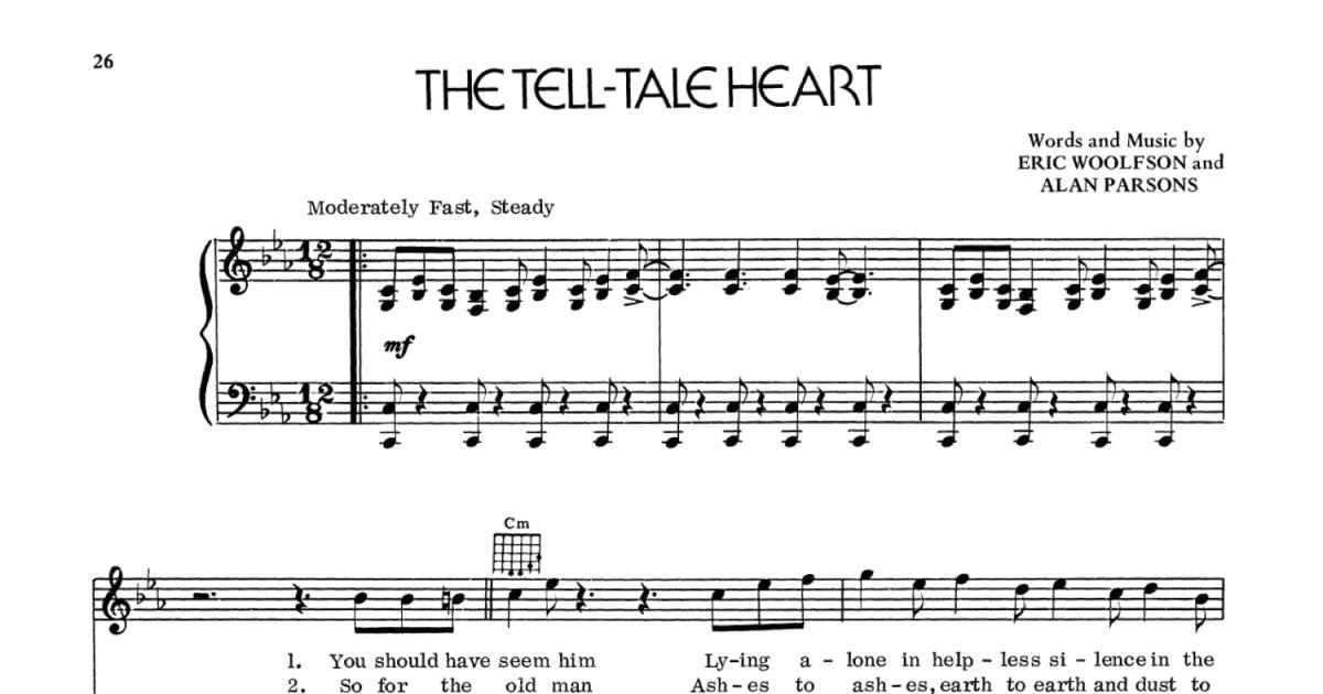 The Tell-Tale Heart (Piano, Vocal & Guitar Chords (Right-Hand Melody))