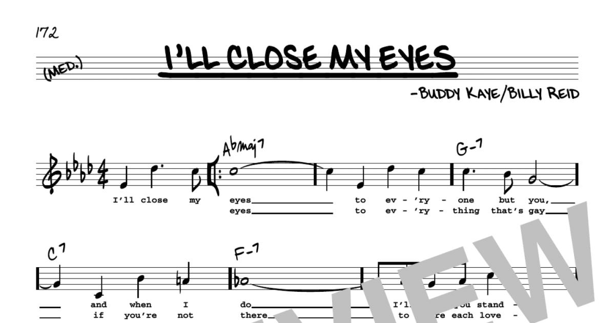 I ll Close My Eyes High Voice Real Book Melody Lyrics Chords