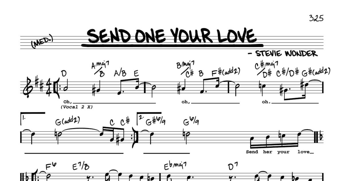 Send One Your Love (High Voice) sheet music (real book with lyrics) (high  voice)