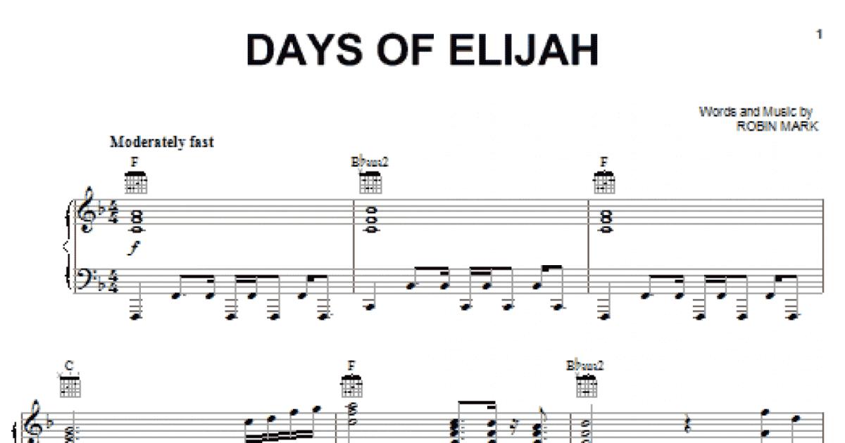days of elijah guitar chords