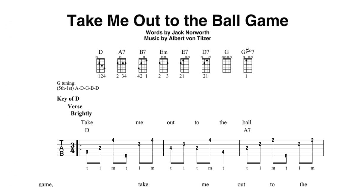 Take Me Out to the Ball Game Guitar Chords - Guitar Lessons