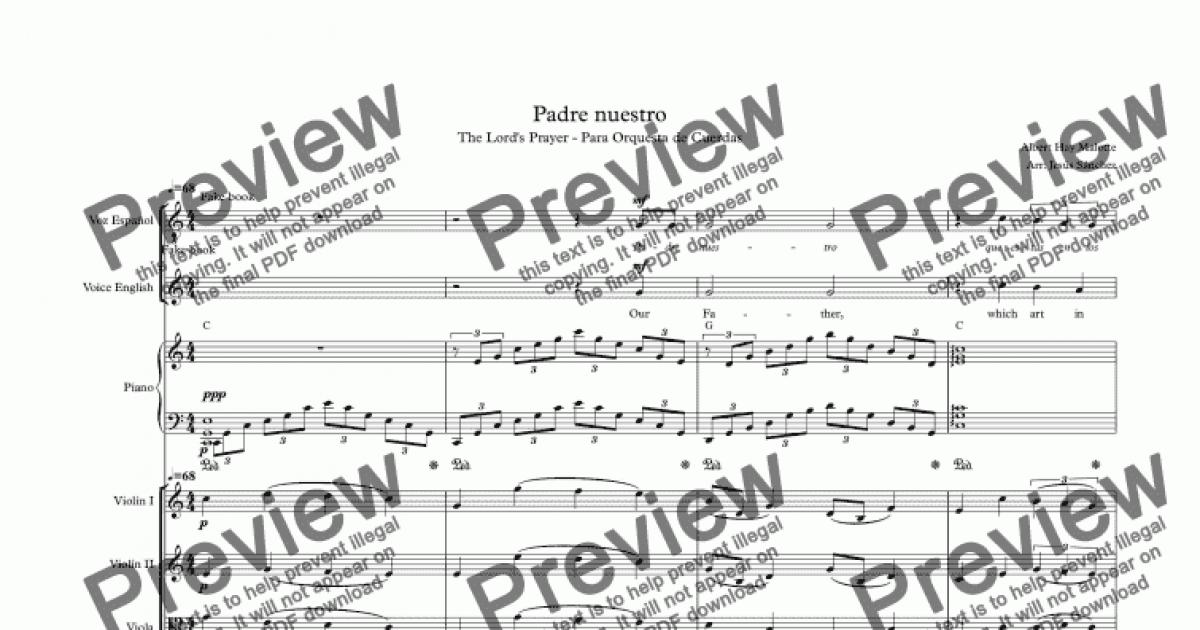 Padre nuestro - The Lord's Prayer - Download Sheet Music PDF file