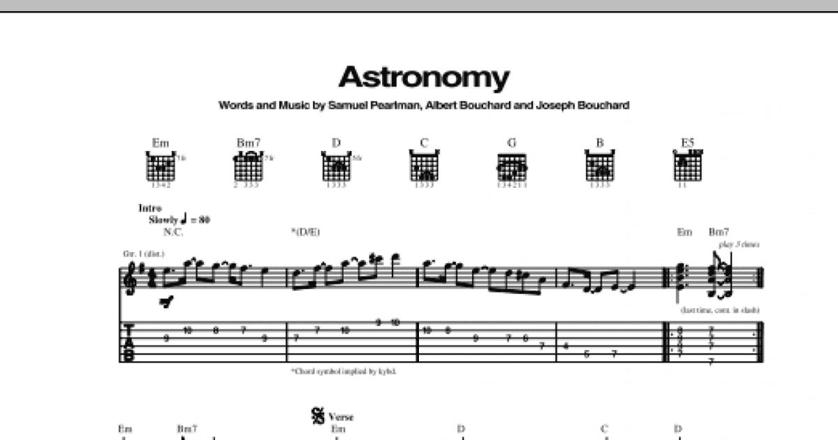 Astronomy Guitar Tab Print Sheet Music Now