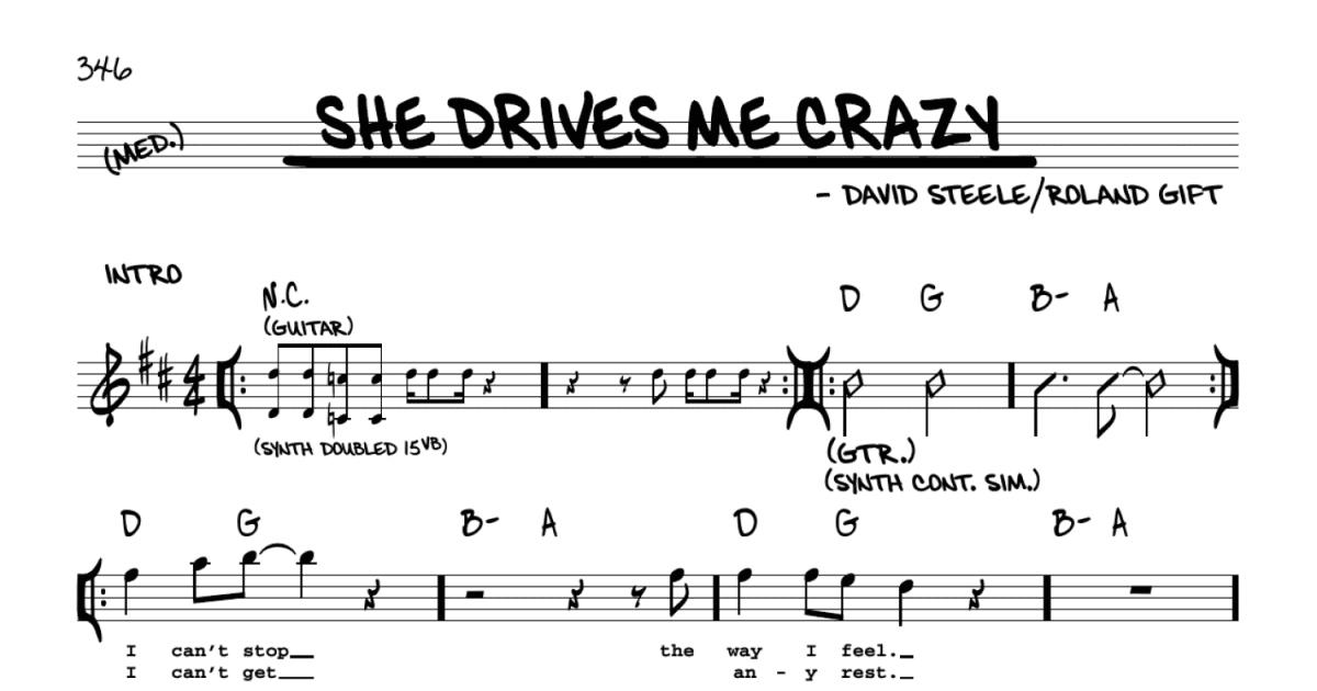 She Drives Me Crazy sheet music (real book with lyrics) (PDF)