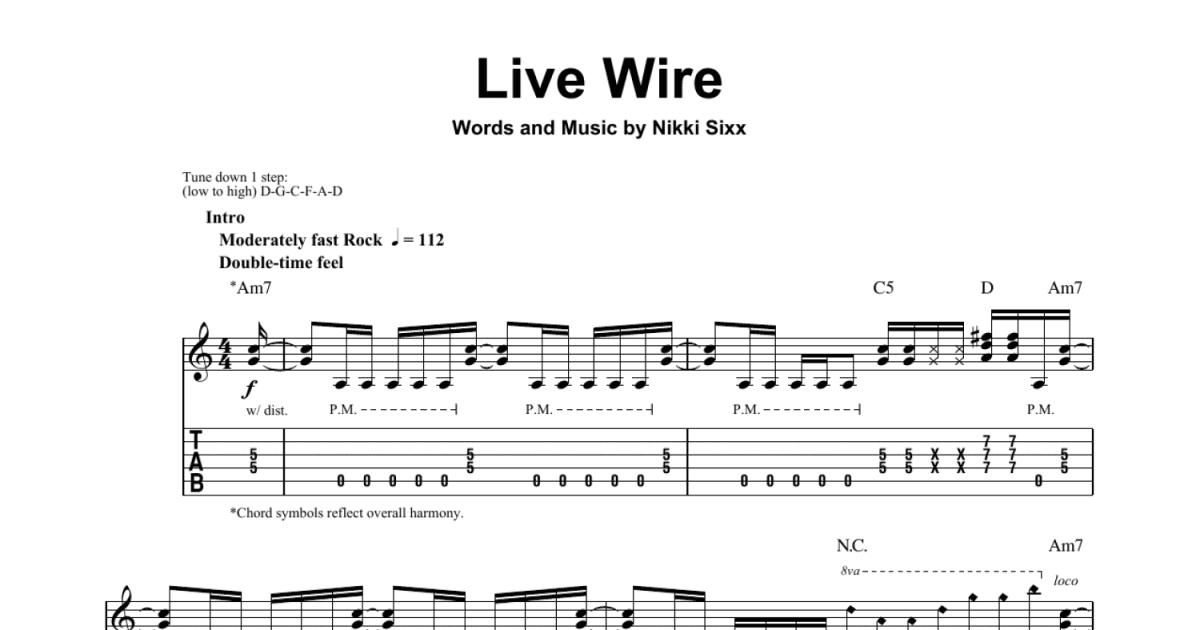 LIVE WIRE Bass Tabs by Mötley Crüe