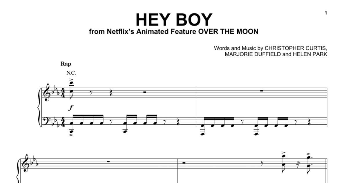 Hey Boy (from Over The Moon) (piano, Vocal & Guitar Chords (right-hand 