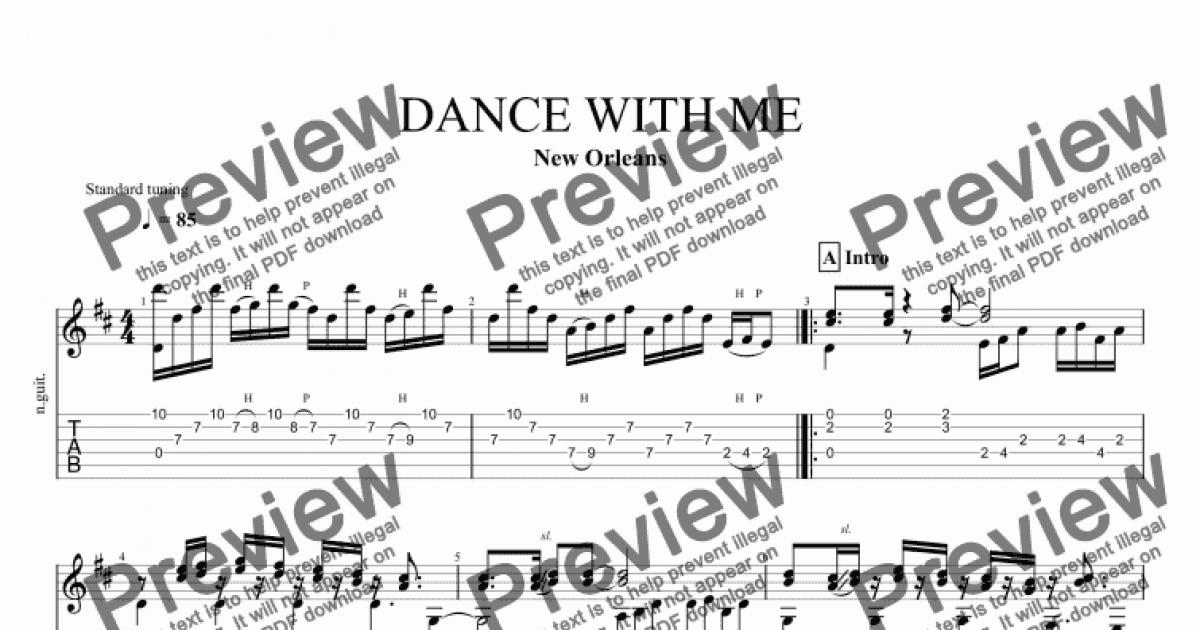 Dance with Me ~ Earl Klugh Version - Download Sheet Music PDF file