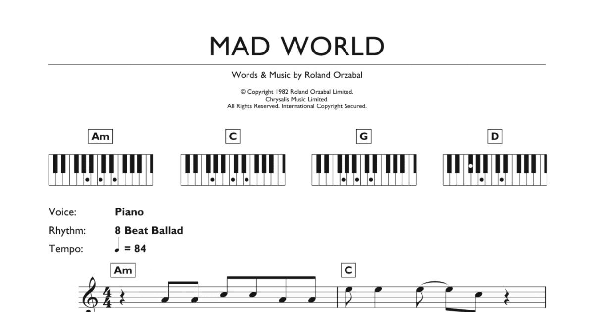 Mad world Sheet music - Roland Orzabal - Donnie Darko - for String Quartet