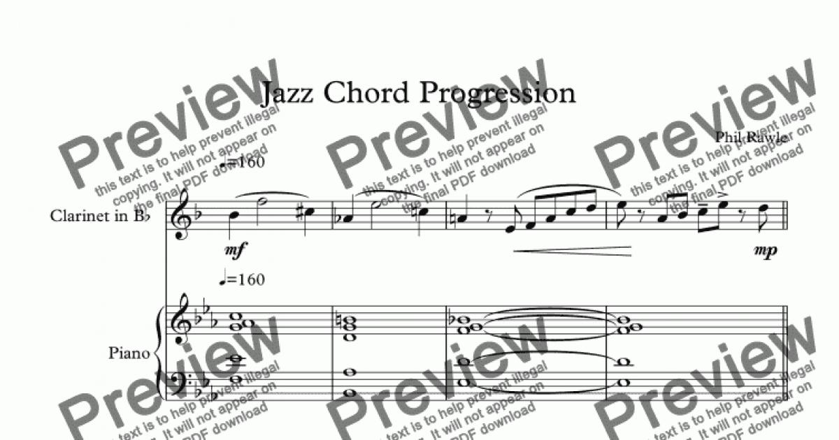 Jazz Chord Progression - Clarinet - Download Sheet Music PDF file