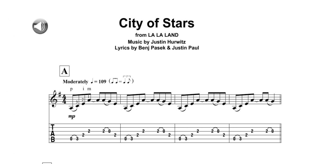 City Of Stars (from La La Land) Sheet Music | Justin Hurwitz | Solo Guitar
