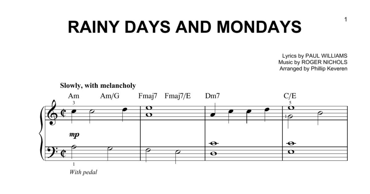 Rainy Days And Mondays [Classical version] (arr. Phillip Keveren