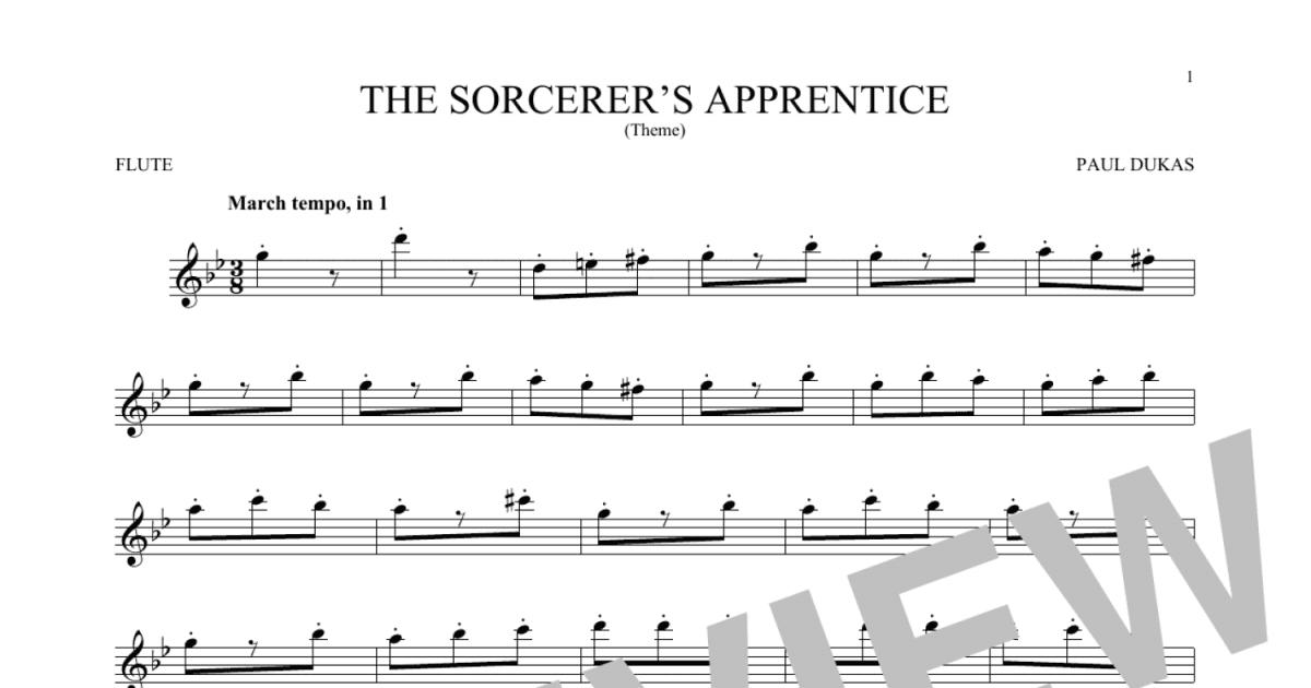 The Sorcerer's Apprentice (Flute Solo) - Print Sheet Music Now