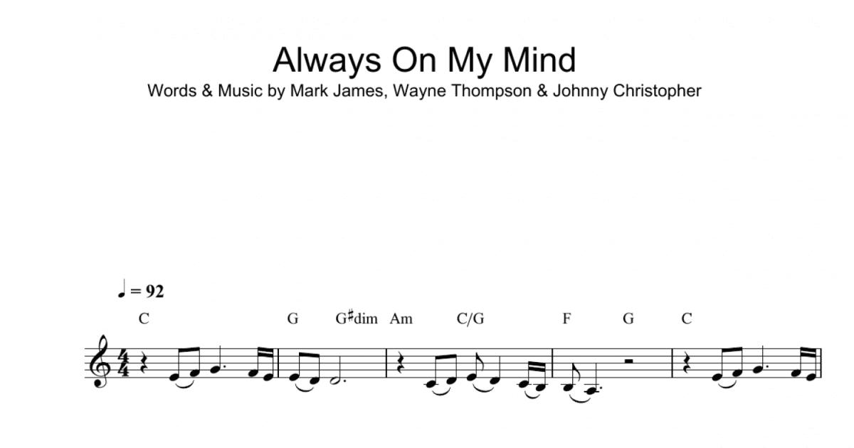 Always on My Mind (Clarinet and Piano) 