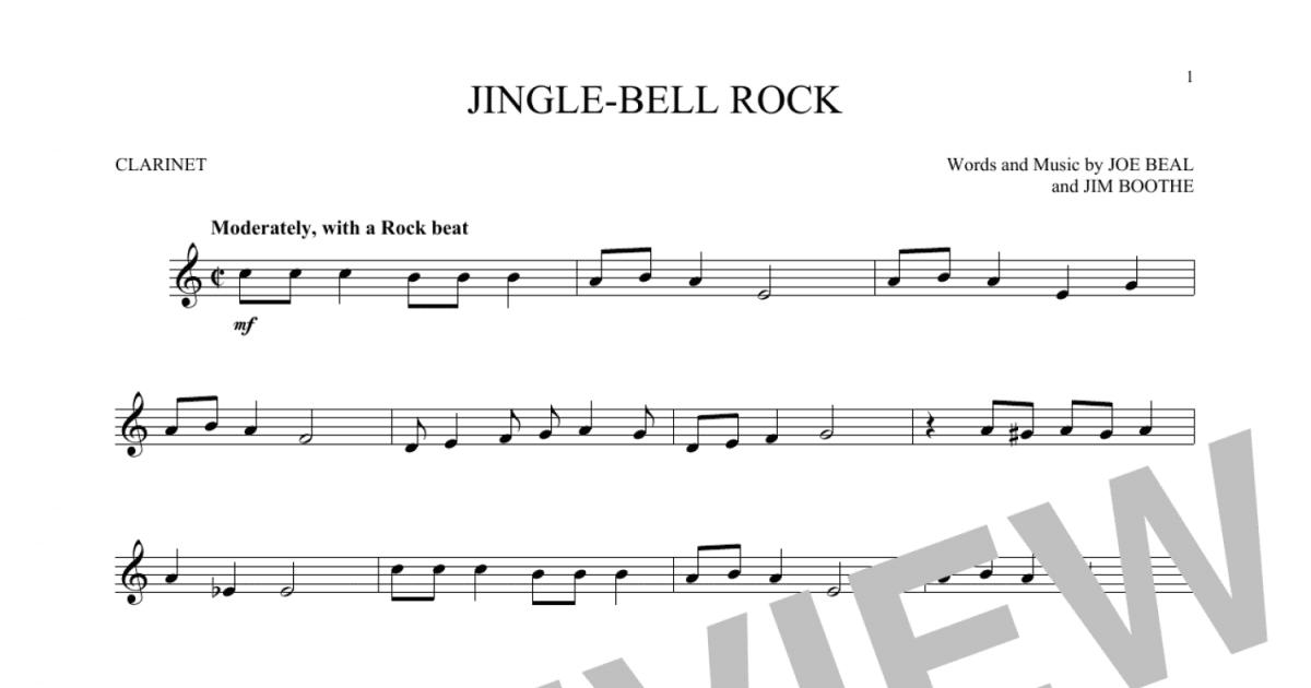 jingle bell rock sheet music clarinet