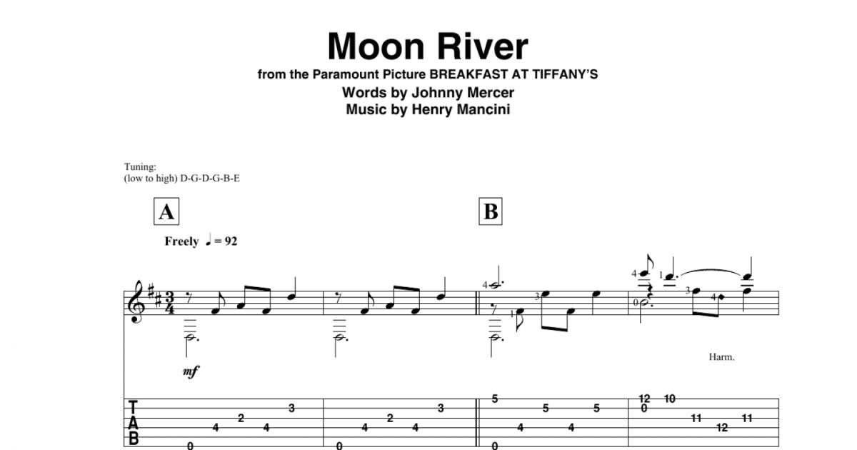 Moon River (arr. David Jaggs) (solo Guitar) - Print Sheet Music Now