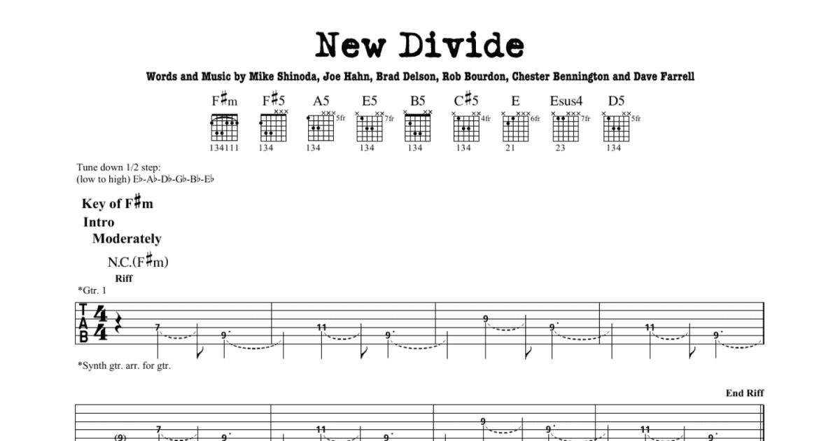 new divide guitar chords