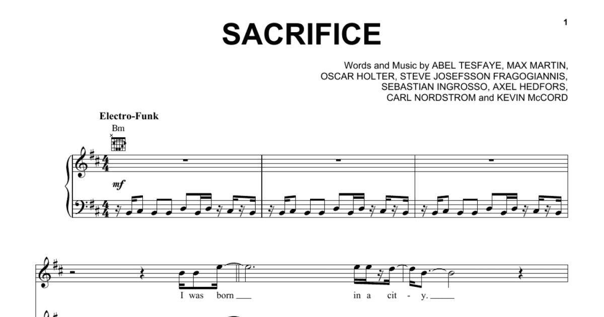 The Weeknd - Sacrifice Chords