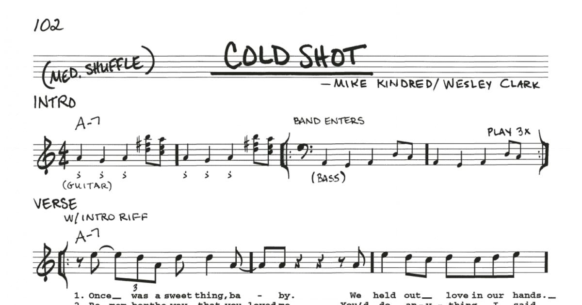 Cold Shot Sheet Music, Stevie Ray Vaughan