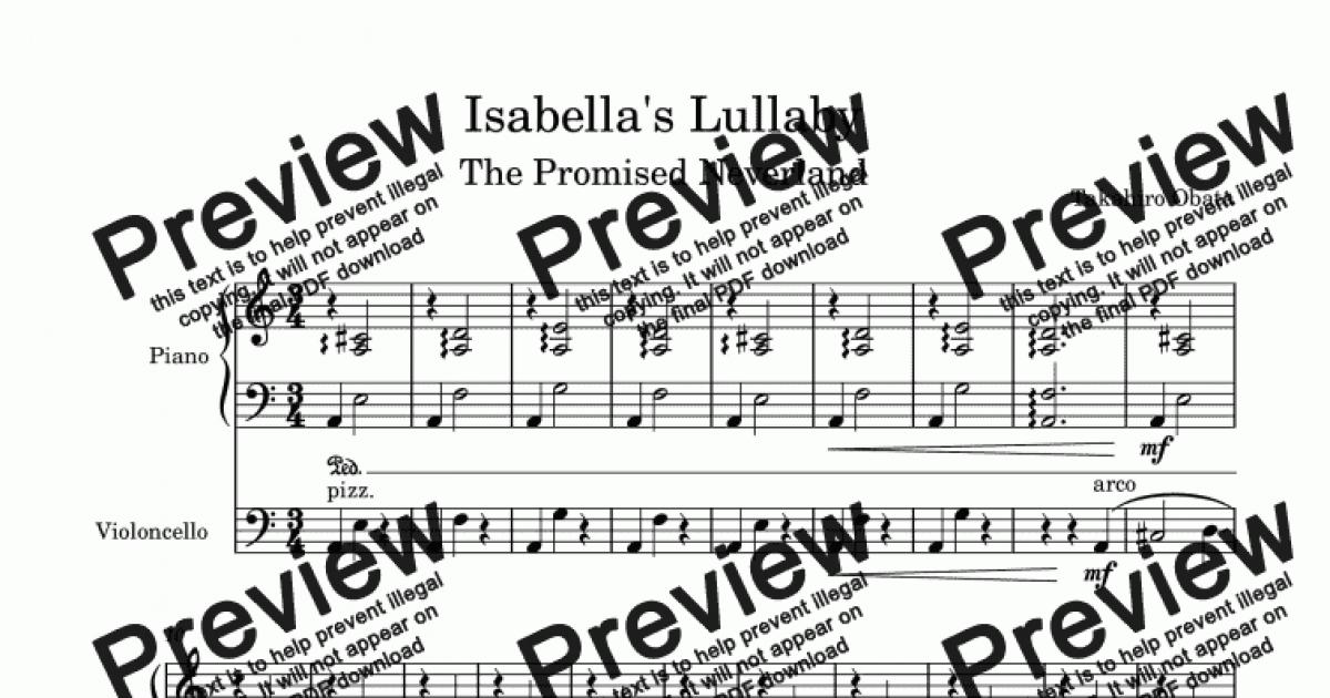 Isabella's Lullaby (The Promised Neverland) | Piano Letter Notes